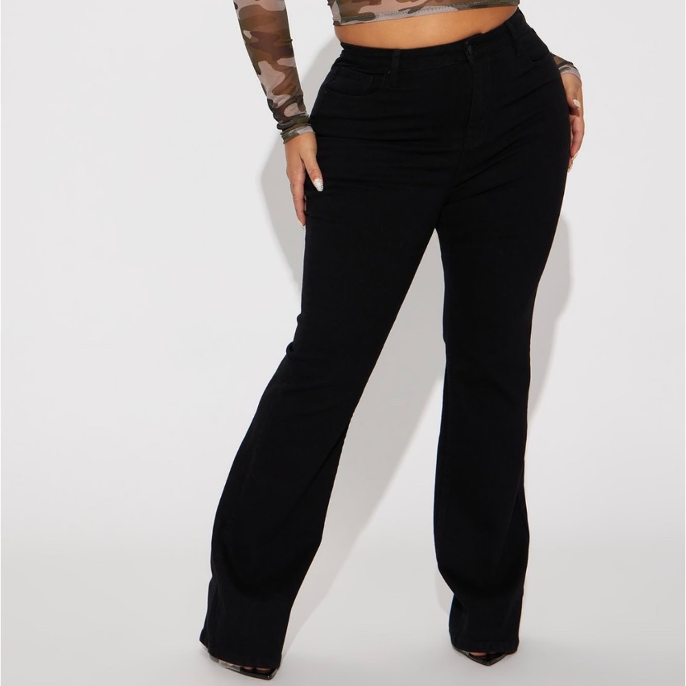 Harper High Rise Stretch Bootcut Jeans - Black